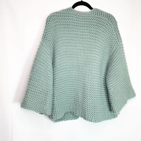 Do Everything In Love Womens Blue Chunky Knit Cardigan Sweater One Size - Picture 2 of 6